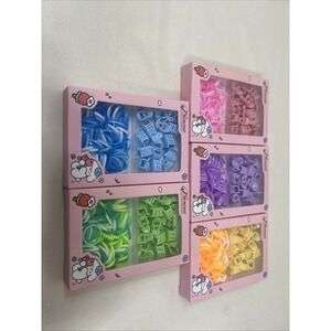 5 Princess Accessories Colored Hair Ties And Mini Clips 5 NEW Sets